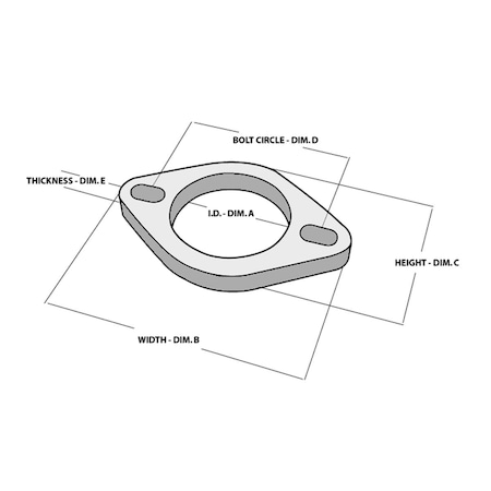 Vibrant 2.75 in. ID 2-Bolt Stainless Steel Flange 1474S